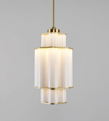 Chandelier - 01 (Brushed Brass/White)