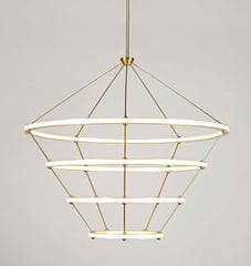 Chandelier - 4 Rings (Brushed brass)