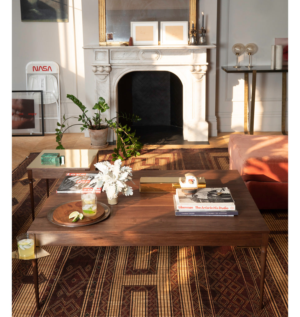 The Cain Coffee Table (Black Walnut)  — Jenna Lyons Residence, New York City. Image by Sean Pressley