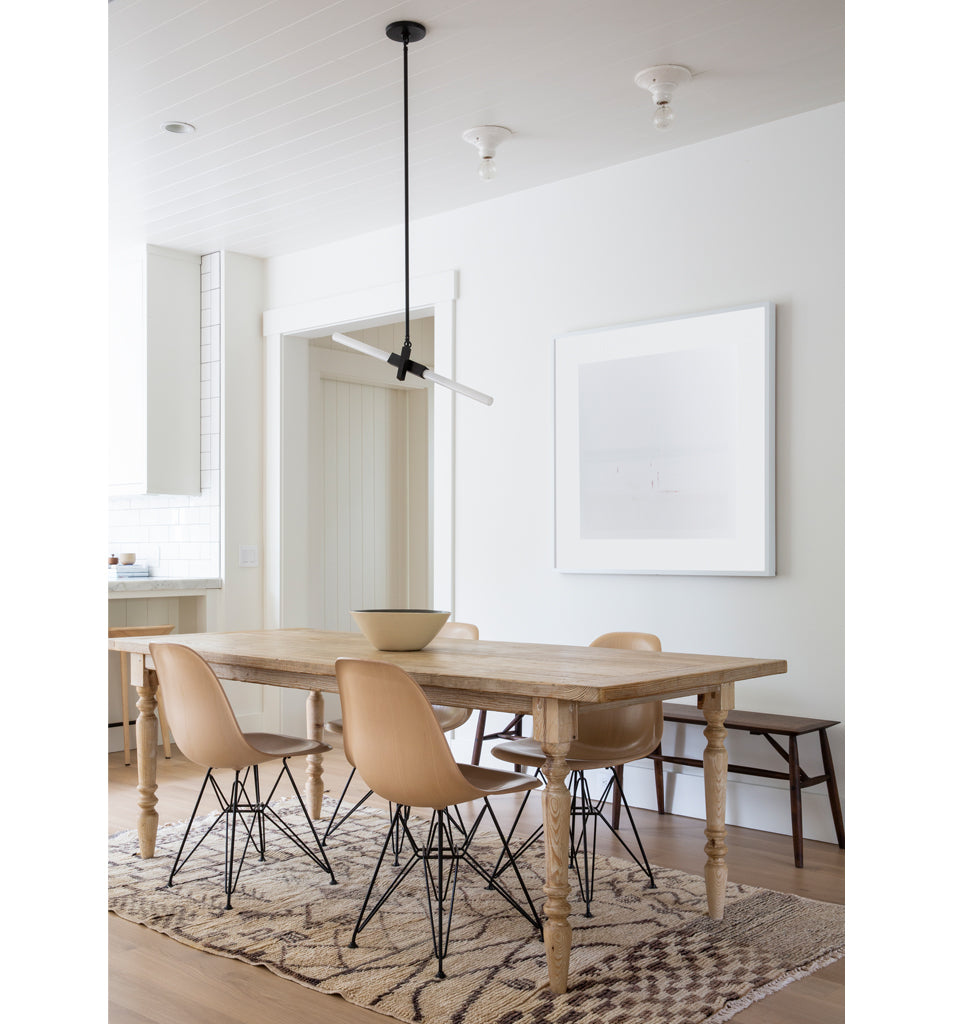 Pendant - 2 Lights (Black/Straight-cut glass) — Mill Valley, California. Interior by Anja Michals. Image by Vivian Johnson