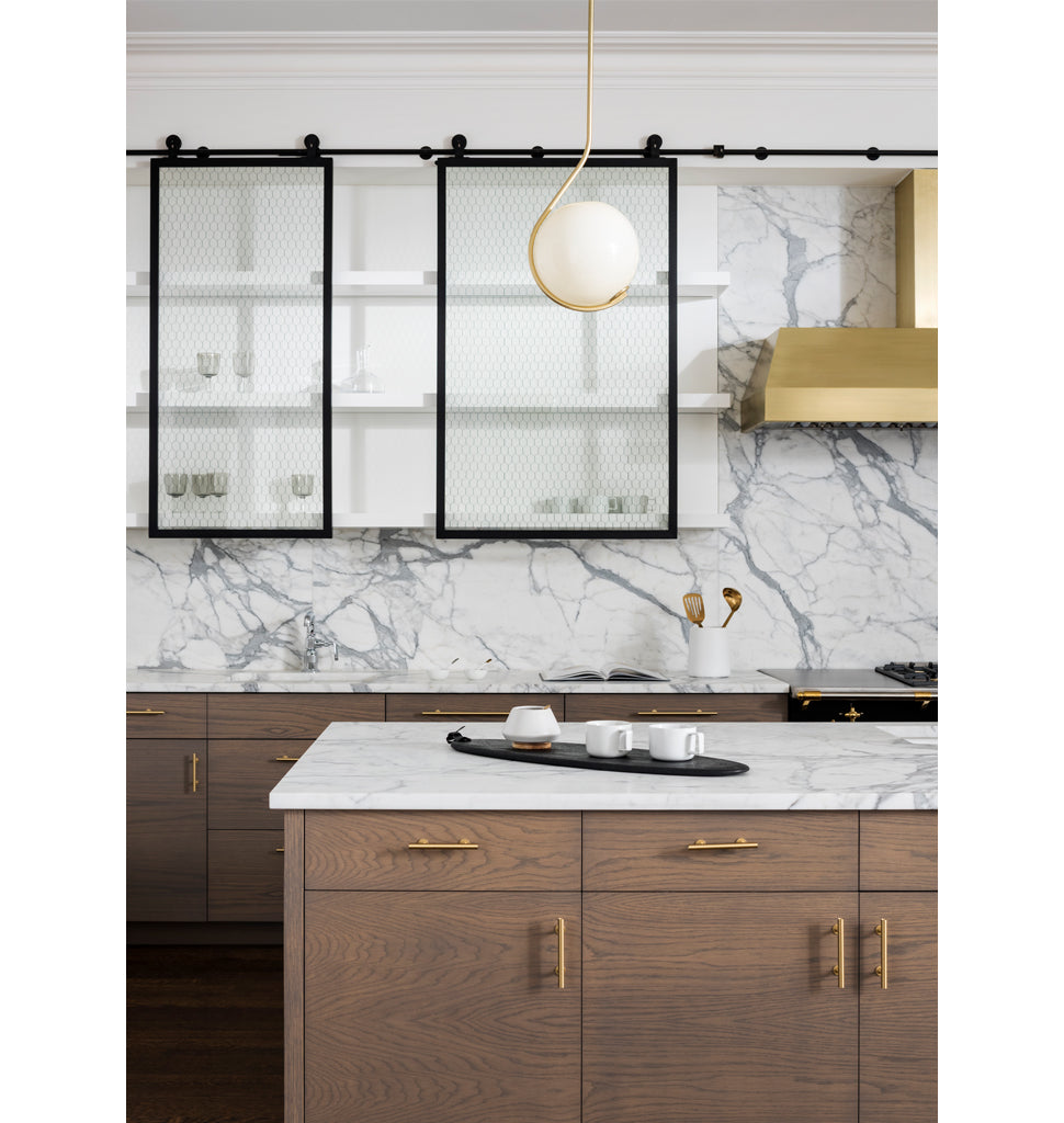 Pendant (Brass/Cream) ?€? New York City. Interior by Baxt Ingui Studio and Tamara Eaton. Image by Adam Macchia