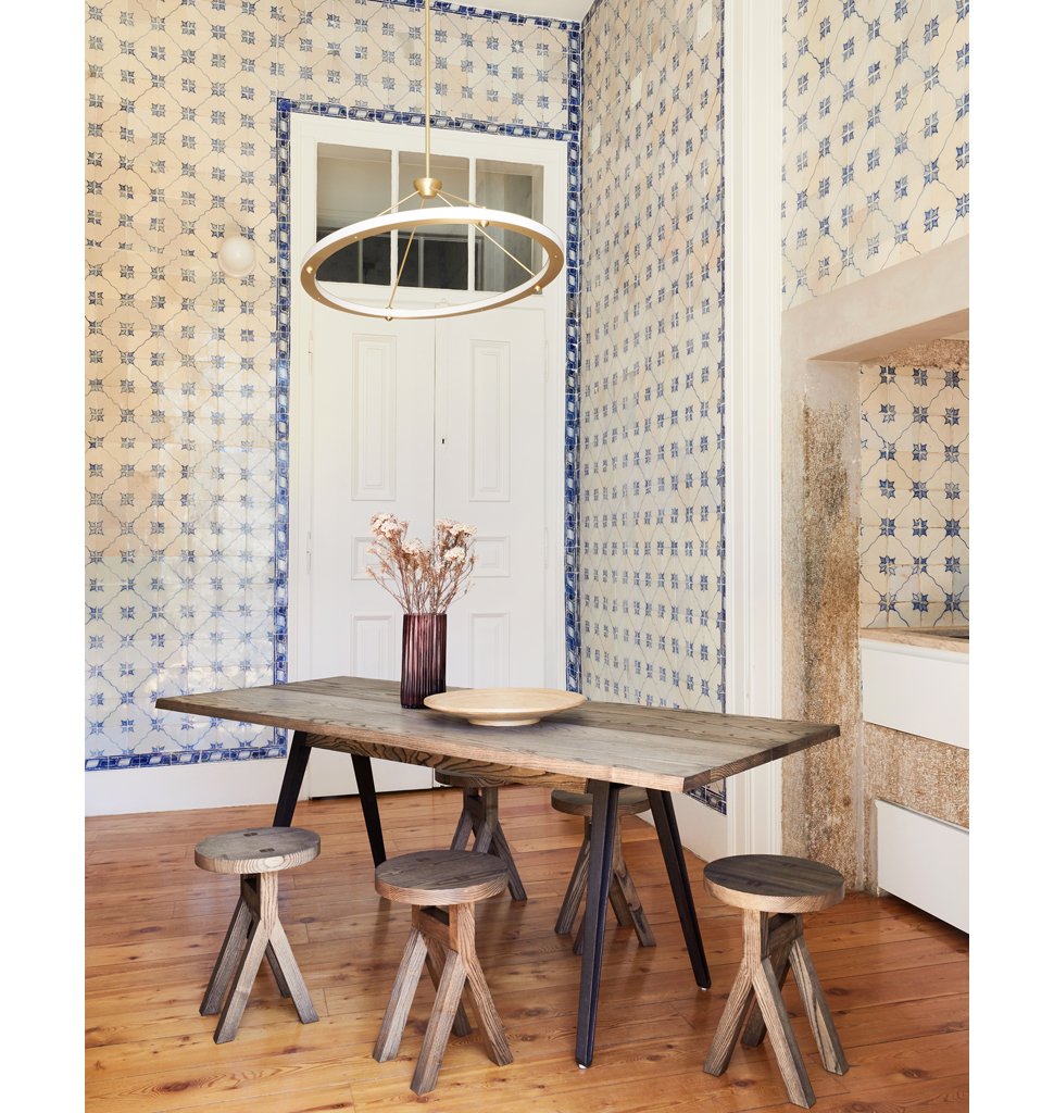 Oval Pendant (Brushed brass) — Lisbon, Portugal. Image by Nicole Franzen