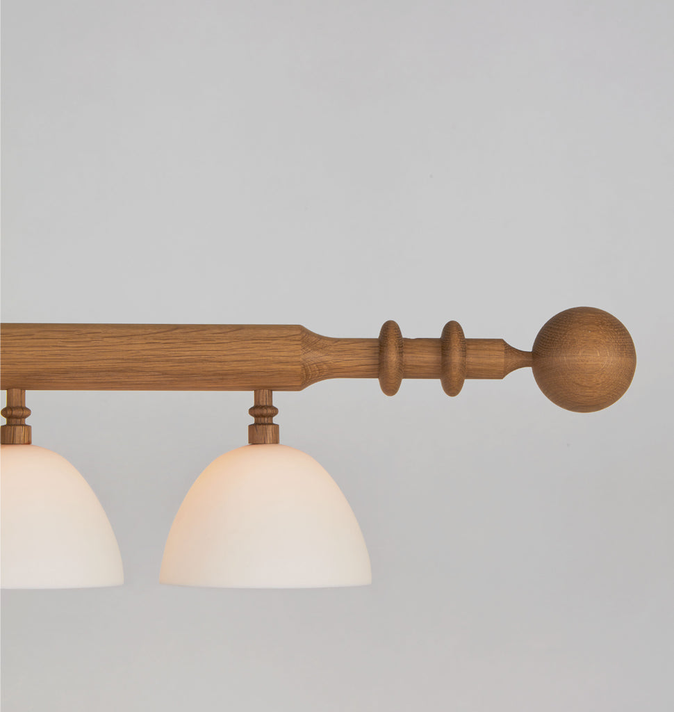 Four Arm Pendant (White oak/White bone china)