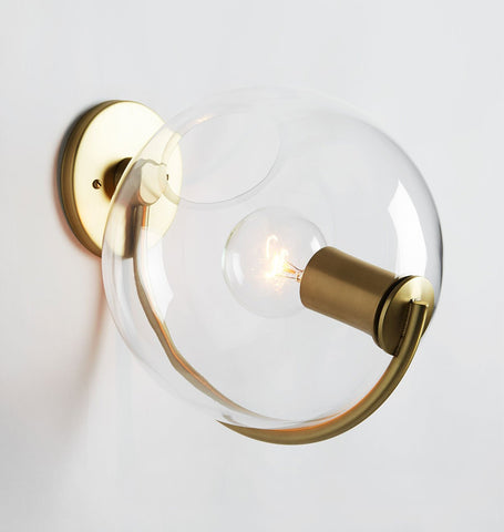 Sconce (Brushed brass/Clear)