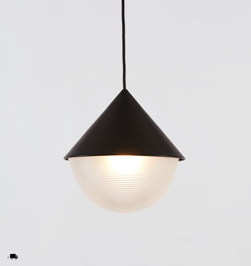 Half & Half Pendant (Black/Clear frosted)