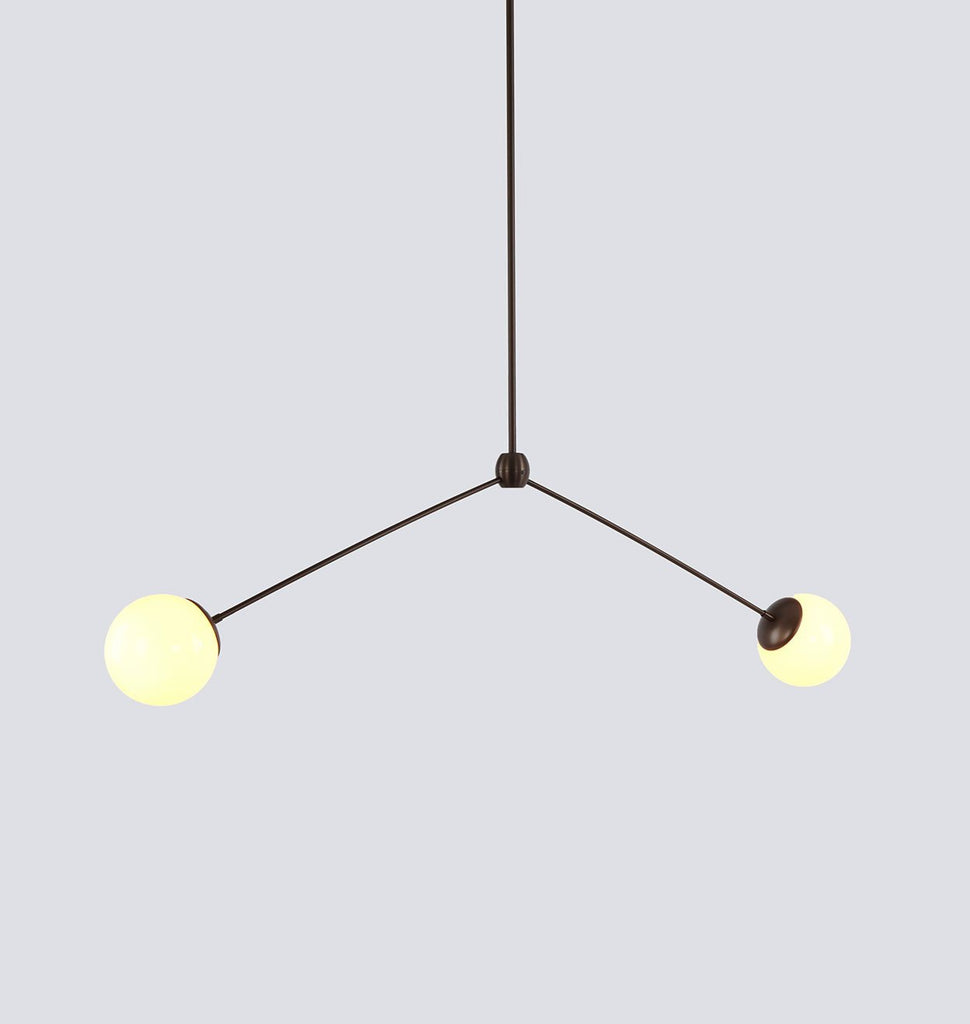 Pendant - 2 Globes (Bronze/Cream)