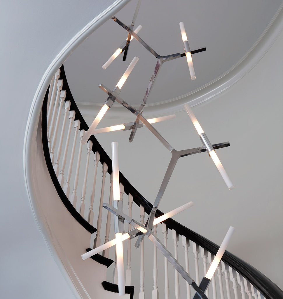 Cascade - 20 Lights (Polished nickel/Straight-cut glass) — Park Avenue, New York