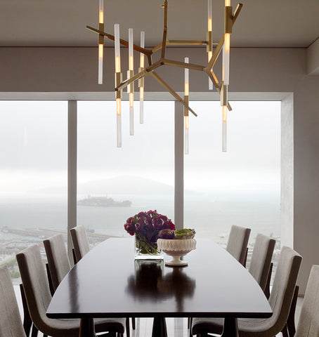 Custom Configuration (Brushed brass/Straight-cut glass) — Private residence, San Francisco