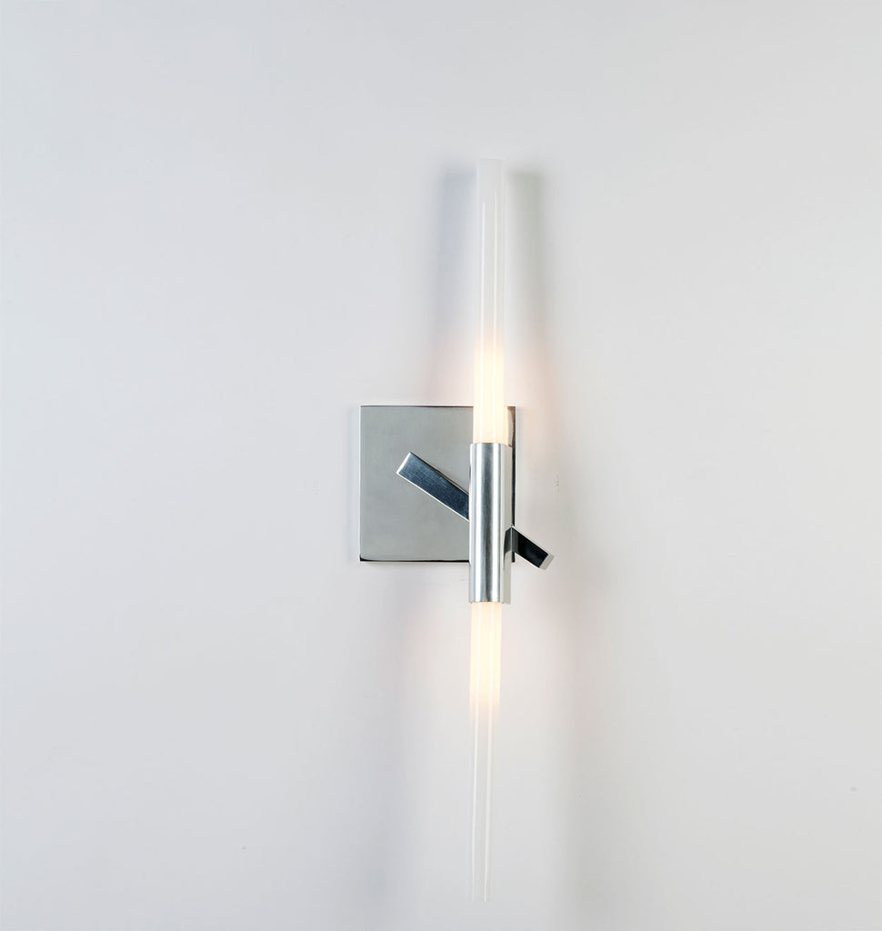 Sconce - 2 Lights (Polished nickel/Straight-cut glass)