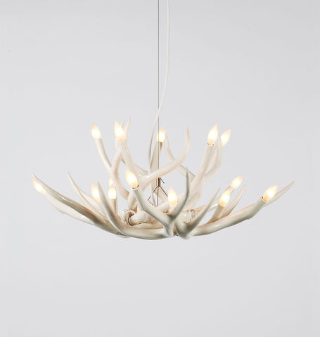 Chandelier - 10 Antlers (White)