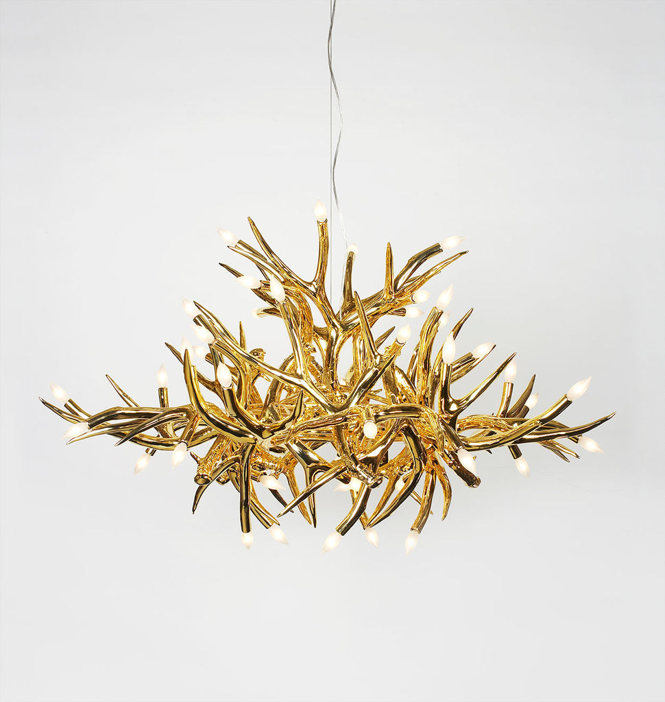 Chandelier - 24 Antlers (Gold)