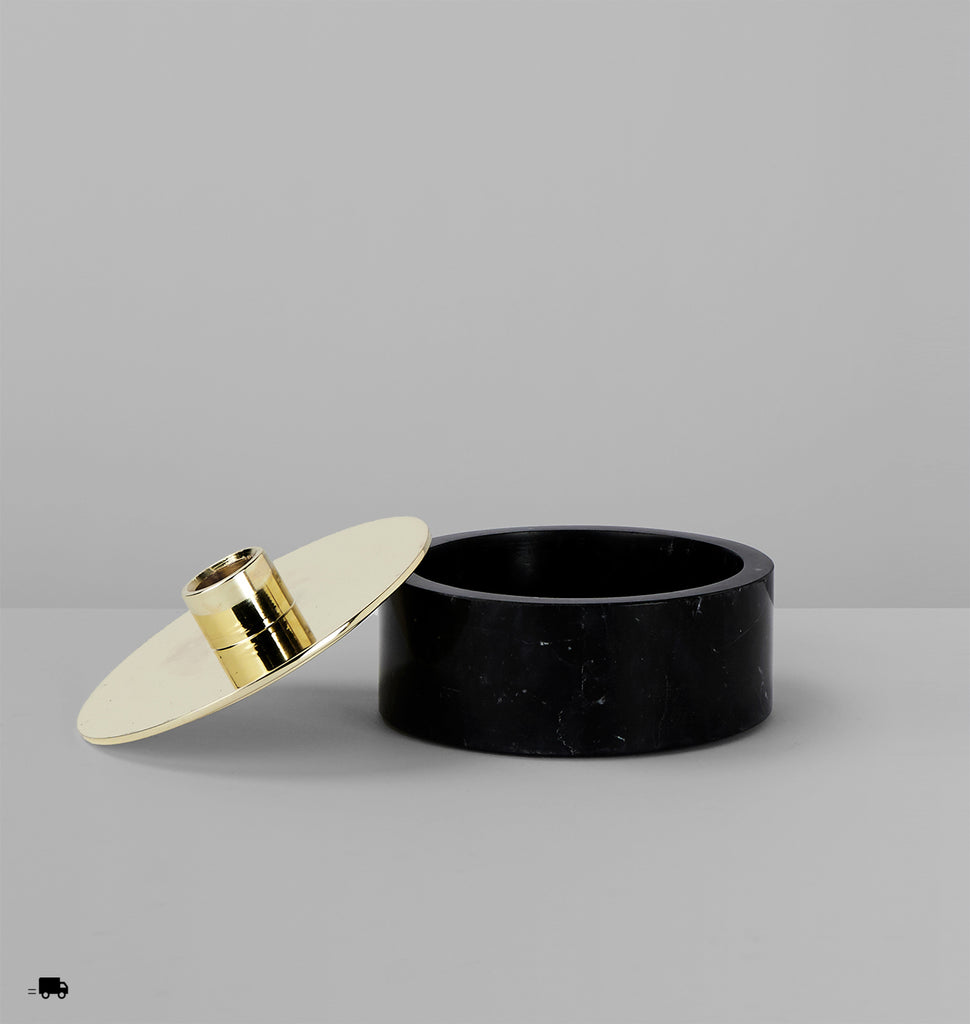 Cache (Black marble/Polished brass)