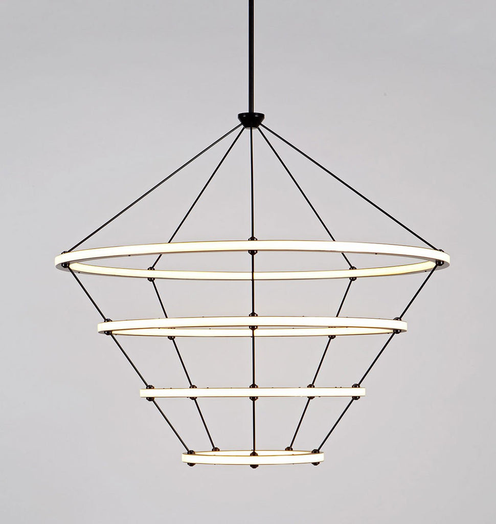 Chandelier - 4 Rings (Blackened steel)