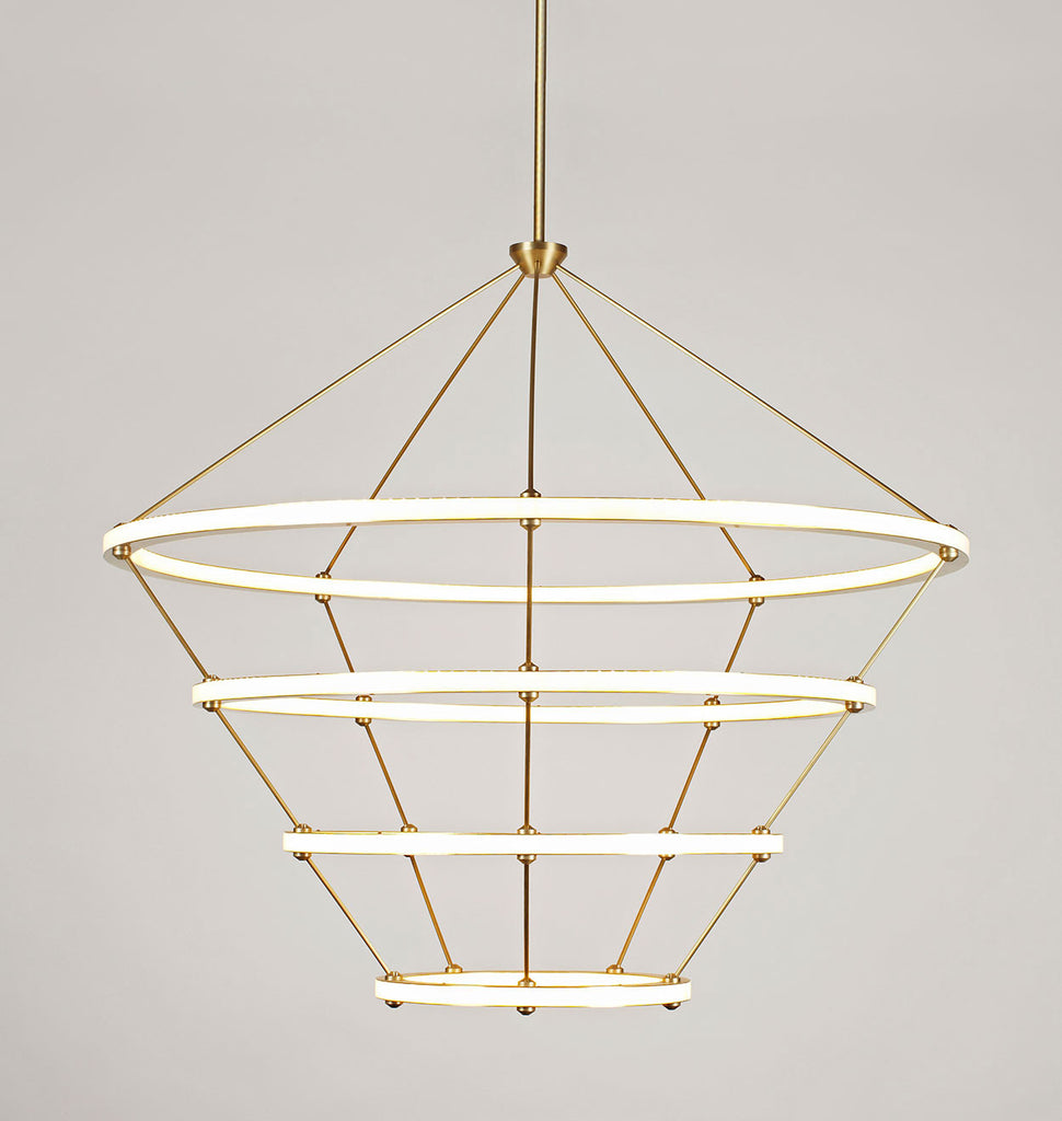 Chandelier - 4 Rings (Brushed brass)