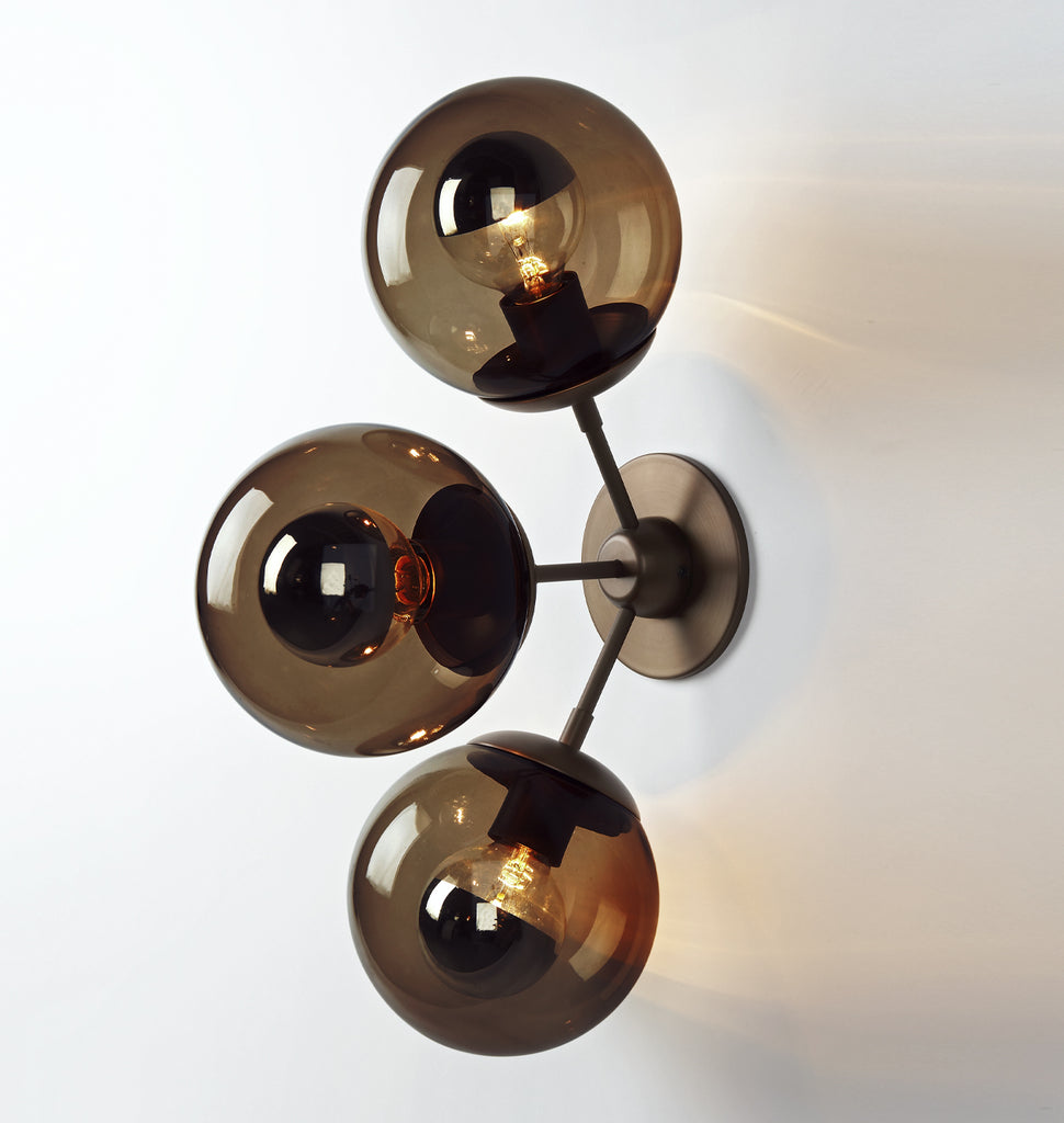 Sconce - 3 Globes (Bronze/Smoke)