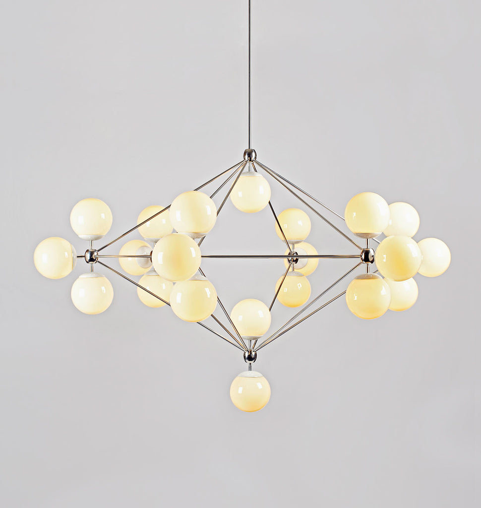 Chandelier - 6 Sided, 21 Globes (Custom finish/Cream)