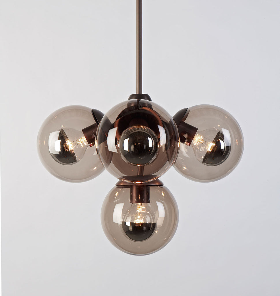 Pendant - 5 Globes (Bronze/Smoke)