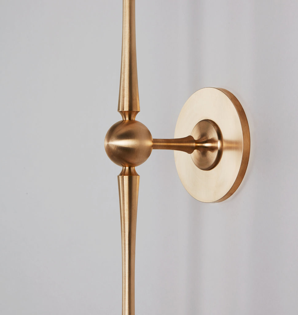 Double Arm Sconce (Unlacquered brass/Clear glass)