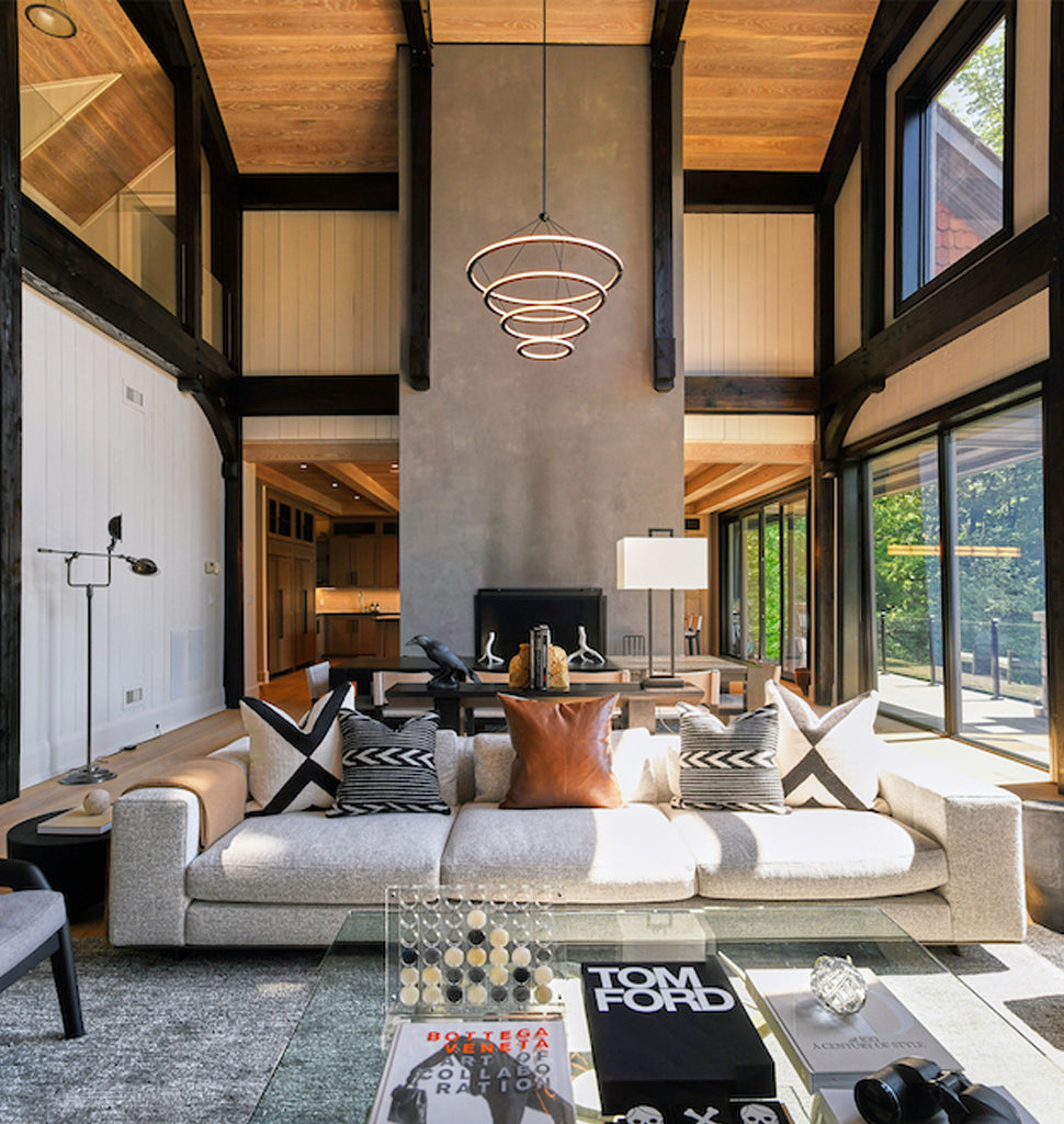 Chandelier - 4 Rings (Bronze) — Ontario, Canada. Interior by Chapi Chapo Design. Image by Mark Reeder