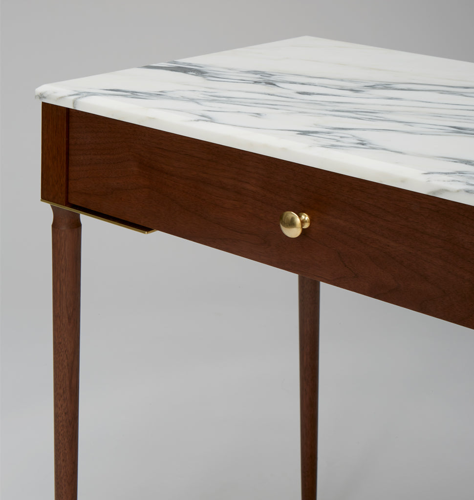 The Cain Nightstand (Black Walnut/Stone)